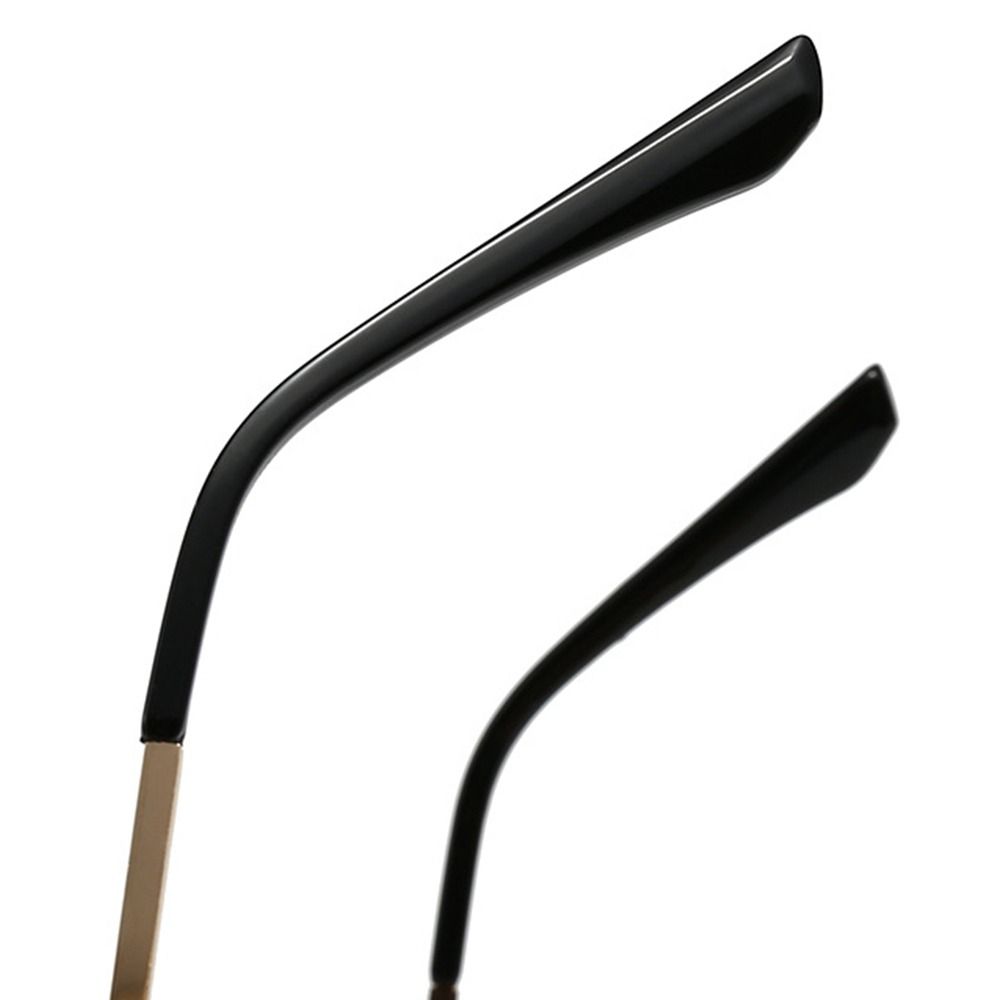 Small Square Women's Sunglasses Metal Half Frame Sun Glasses Vintage Shades Trendy Narrow Hip Hop Eyewear