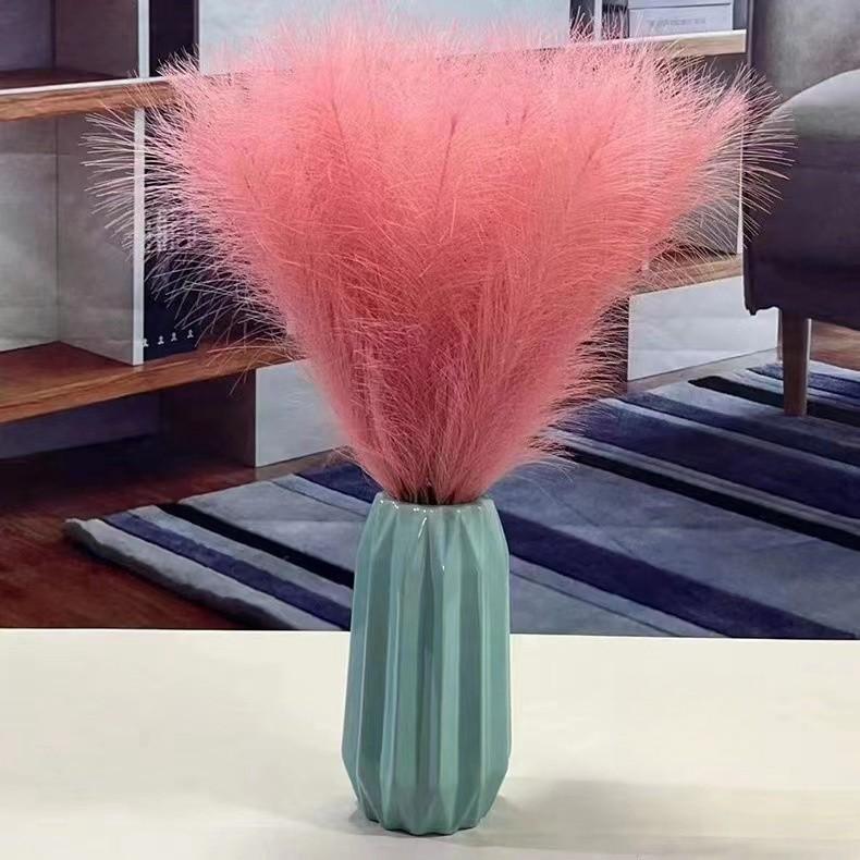 

Одинарная вилка, искусственный тростниковый волос, домашний декор, простое украшение, одинарная вилка, искусственный цветок, реквизит для съемки size55cm