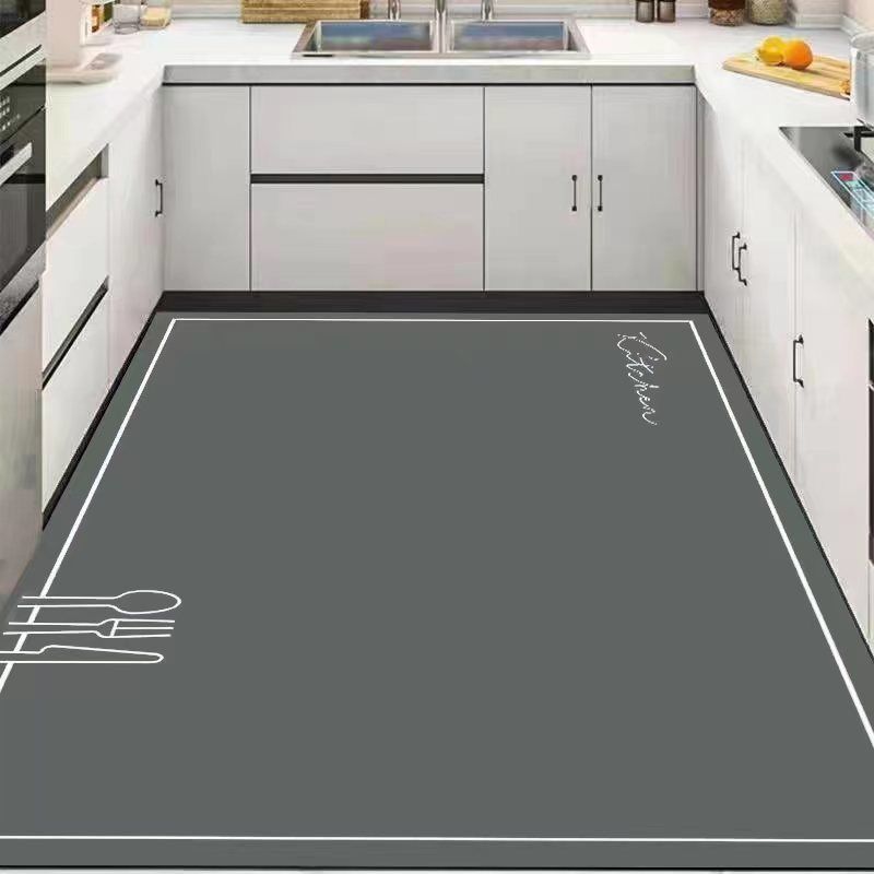 Kitchen Non-slip PVC Large Area Rug Dirt-resistant Waterproof Soft Rugs Living Room Carpet Balcony Oil-proof Carpets Foot Mat