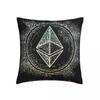 Ethereum ETH Crypto Trader Pillowcase Printed Polyester Cushion Cover Decor Bitcoin Pillow Case Cover Home Zippered
