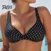 Vintage Style Swimsuit 2Pcs/Set Plus Size Bikini Set, Cross-Chest V-Neck Bra with Built-In Support, Photogenic Beach Outfit High-Waisted Twist