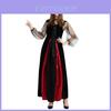 Bezauberndes Hexen-Vampir-Langkleid für Halloween-Party Cosplay Kostüm für Damen