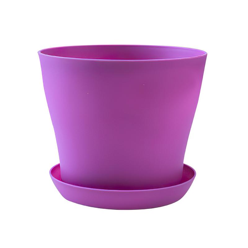Colorful Flower Pot Round Planters Succulents Plant Pot Nursery Flowerpots Garden Plants Tray Office Decor Planting Supplies