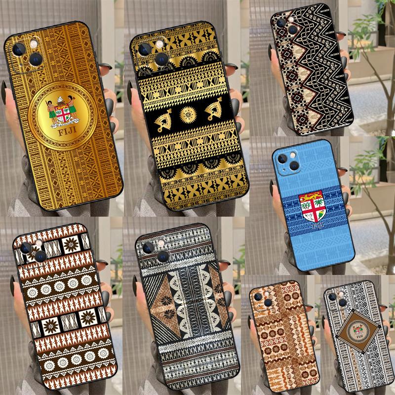 Fijian Masi Tapa Phone Case For iPhone 17 17Air 16 16E 15 14 13 12 11 Pro Max 12 13 Mini Shockproof Cover