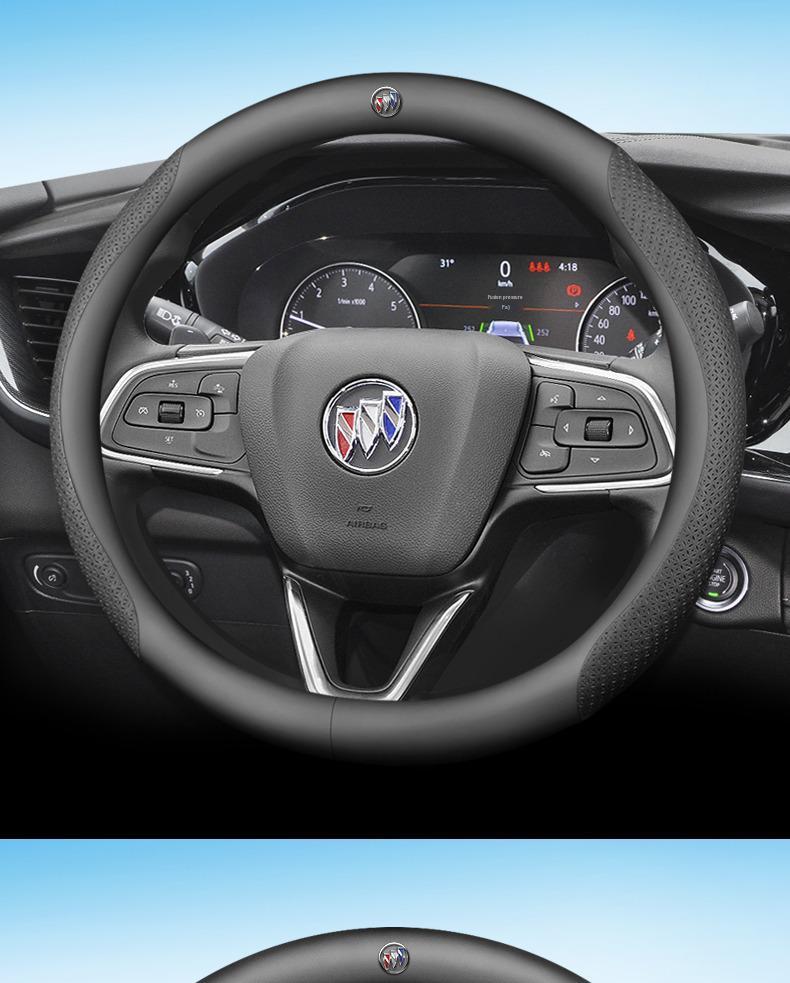 Buick Steering Wheel Cover - Genuine Leather for Envision, Regal, LaCrosse, Verano, GL6, Encore