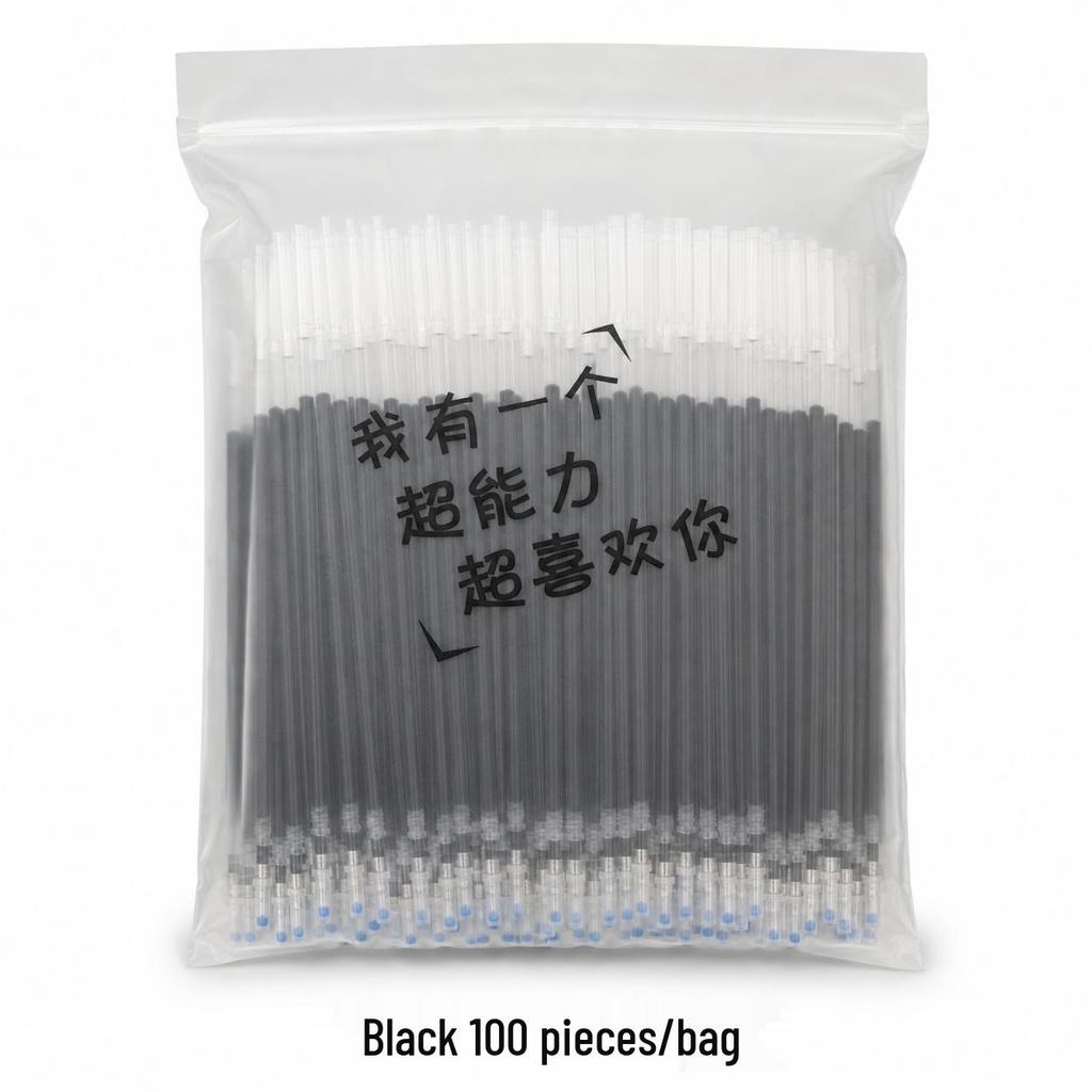 0.5mm Black & Red Non-breaking Bullet Tip Pen Refills - Full Needle Tube for Signature & Carbon Pens
