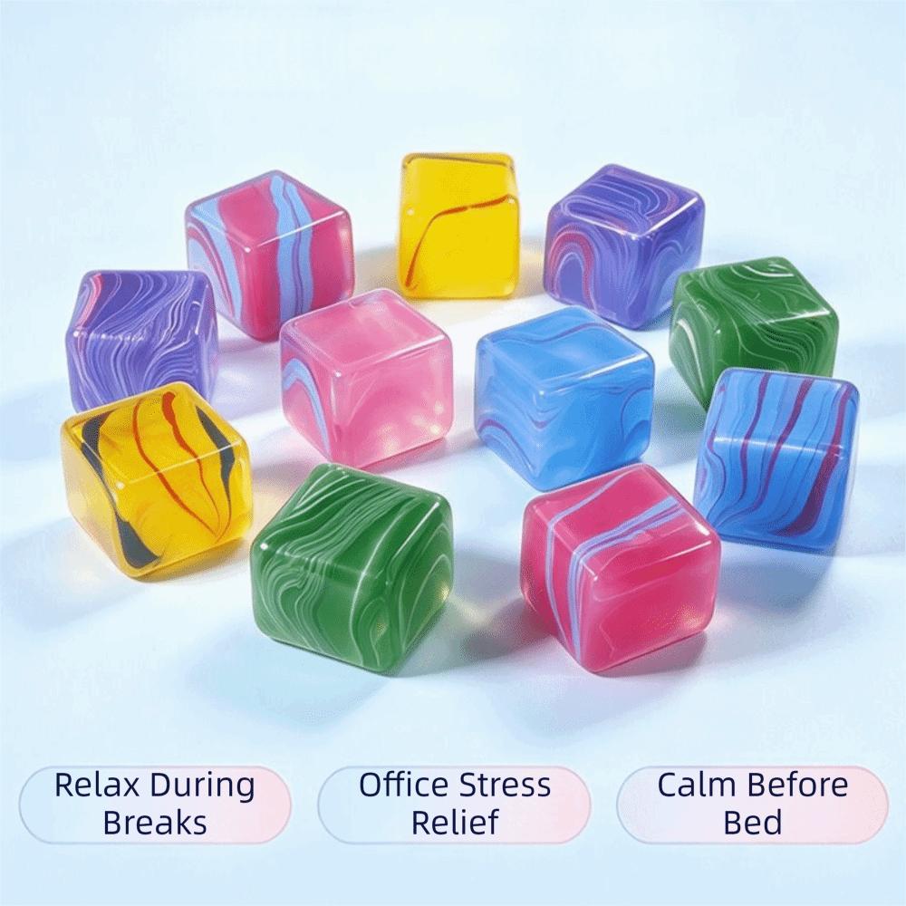 Transparent Ice Cube Squishy Toy Slow Rebound Sensory Fidget Toy Reduce Anxiety