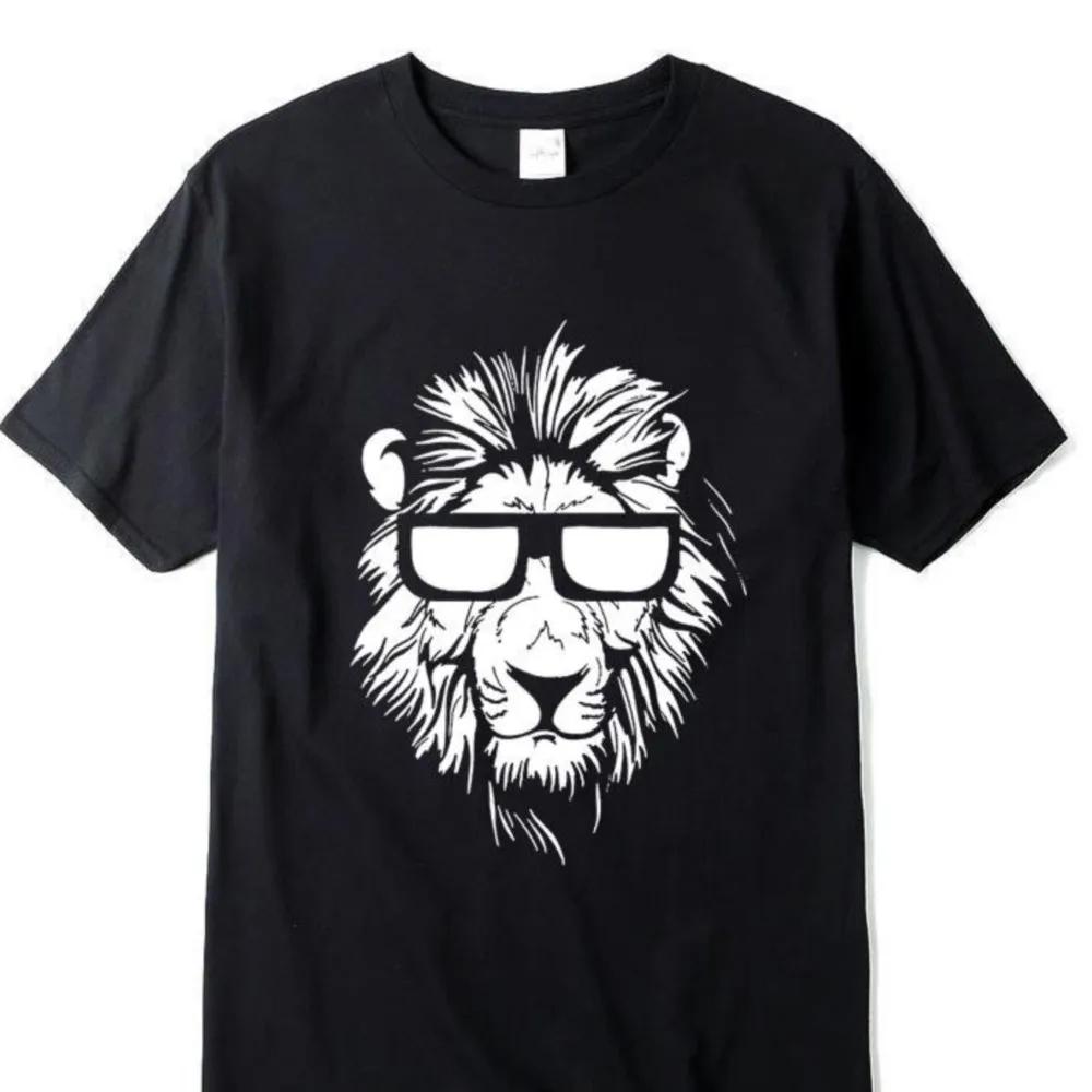 

Chic Men s Top Quality T-Shirt Cotton T Shirt Lion Printed Cool Mens Tshirt Male Fashion T-Shirt Tee Shirts 4XL