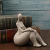 Rękodzieło Abstrakcyjna Figurka Grubej Kobiety Piaskowiec Żywice Rzeźba Damy Ornament do Nowoczesnego Domu Półki Biurowe Dekory