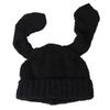 Solid Color Rabbit Ear Hats Y2K Plush Skull Cap Soft Women Beanie Hat  Outdoor