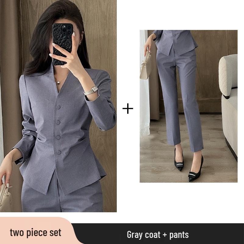 Women's Professional Suit Set: Elegant Business & Formal Wear for Medical, Beauty, Event Venues, and Reception Settings.