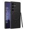 Magsafe Compatible Samsung S25 Ultra Leather Case with Built-in Magnetic Wireless Charging