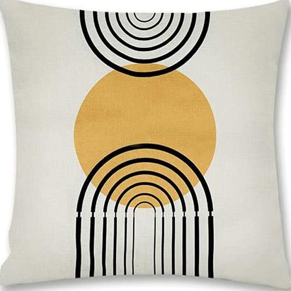Popular Simple Abstract Geometric Pillow Case Nordic Morandi Home Sofa Car Cushion Cover