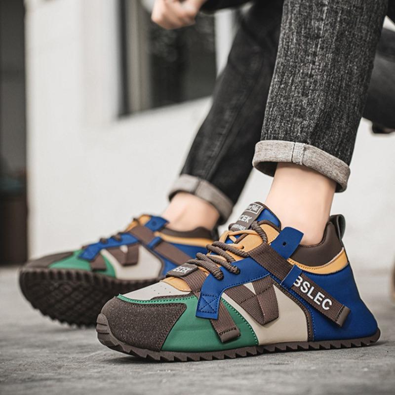 Fashion Plus Size39-48 Men Original Shoes Street Style Fashion Men Wear-resistant Sneakers Versatile Microfiber Leather Vulcanized Shoes