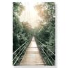 Jungle Landscape Canvas Poster Animal Leopard Elephant Print Painting Palm Leaves Forest River Bridge Nordic Picture Decoration