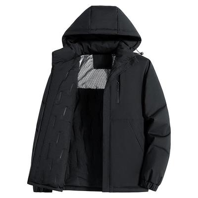 Veste d'hiver à capuche thermique en graphène pour homme - Manteau en coton épais, résistant au froid et au vent
