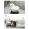 Ceramic Pet Water Fountain Portable Replacement Automatic Flower Shape Solid Color Pets Waterer Dispenser EU Plug