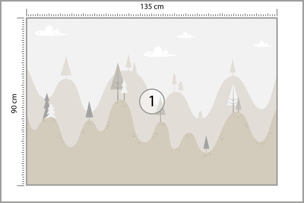 Photomural Fairytale Hills Structural Vinyl 135x90