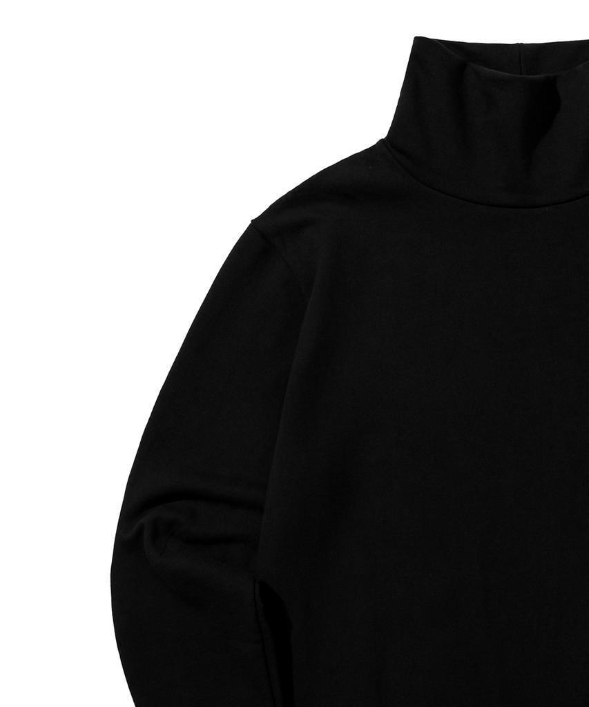 Seinteukeulu Warm-Up Heavy Terry Turtleneck Plain Sweatshirt Whp-869 Black