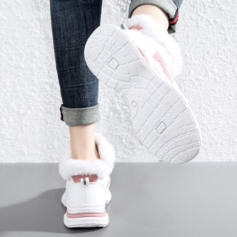 36-43 Winter Dames Grote Mode Pluche Casual Katoenen Schoenen Sneeuwlaarzen Warm Sportieve Papa Schoenen Dames Korte Laarzen