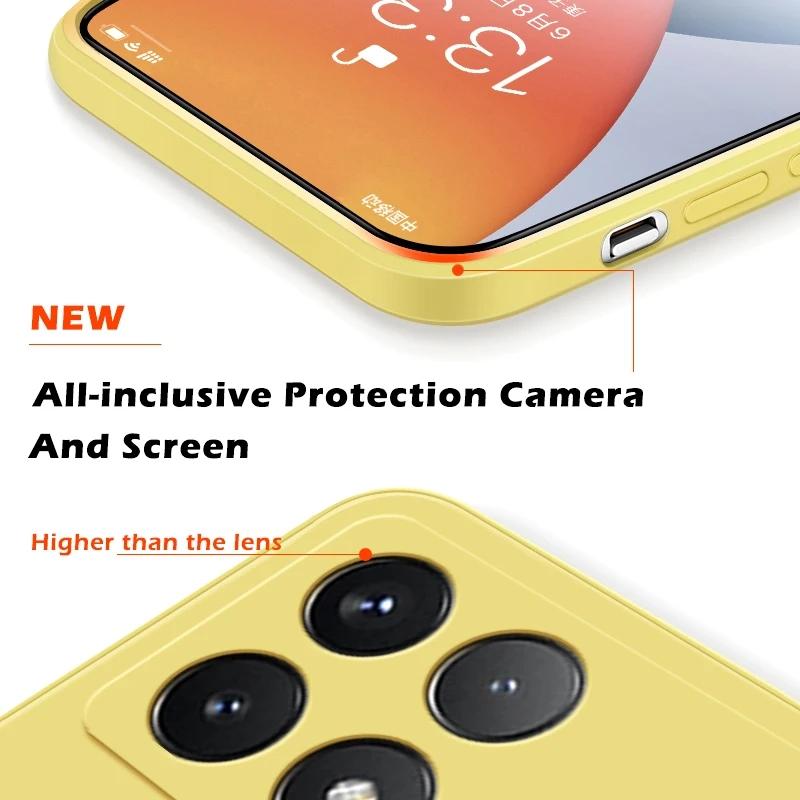 For Xiaomi Mi Poco X6 Pro X6 5G Case Liquid Silicone Phone Cases For Xiaomi Poco X6 Pro X6 Pro PocoX6 Pro 5G Protect Soft Cover
