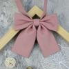 Solid Satin Square Corner Bow Tie Classic College Style Elegant Accessories For Girls Students Daily School JK Uniform Wear