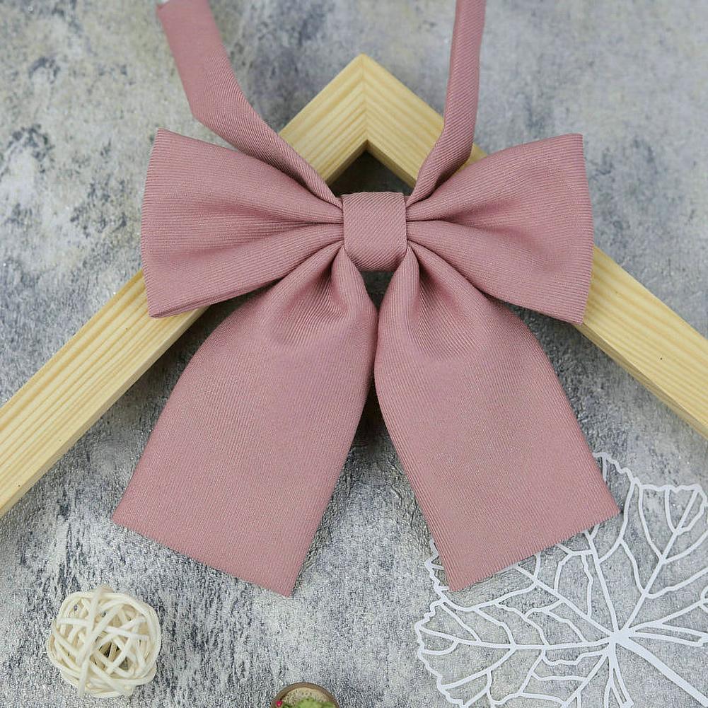 Solid Satin Square Corner Bow Tie Classic College Style Elegant Accessories For Girls Students Daily School JK Uniform Wear