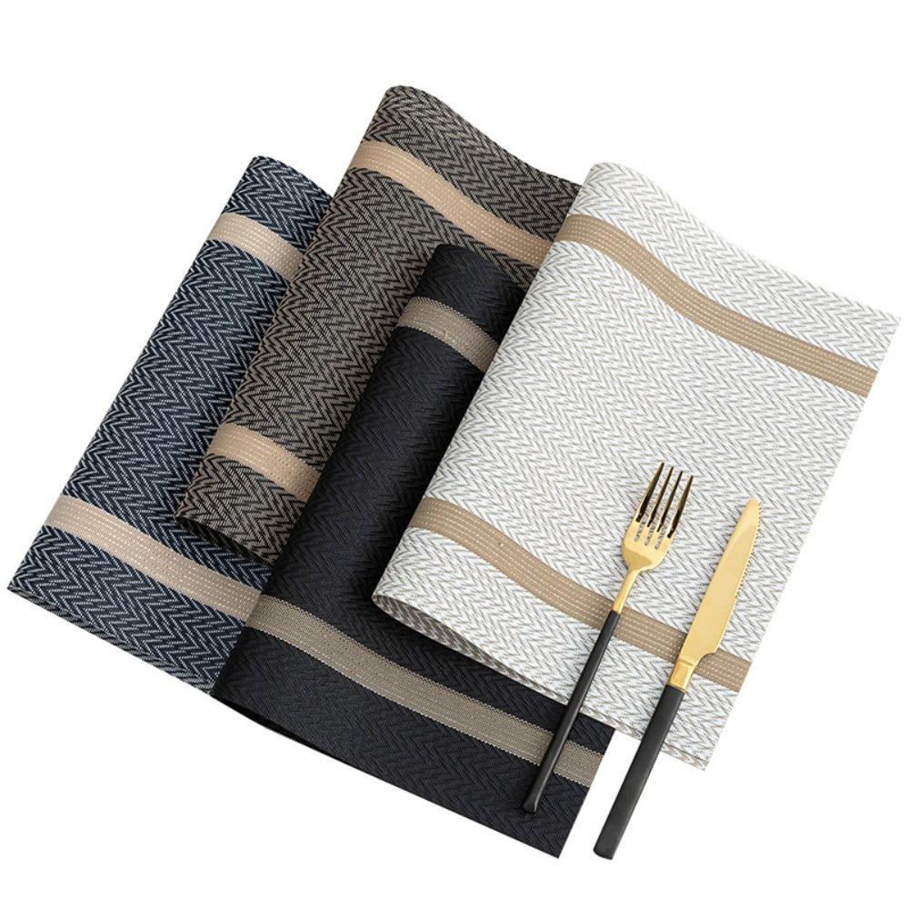 PVC Placemat Waterproof Table Mat High Quality Rectangle Tableware Mat