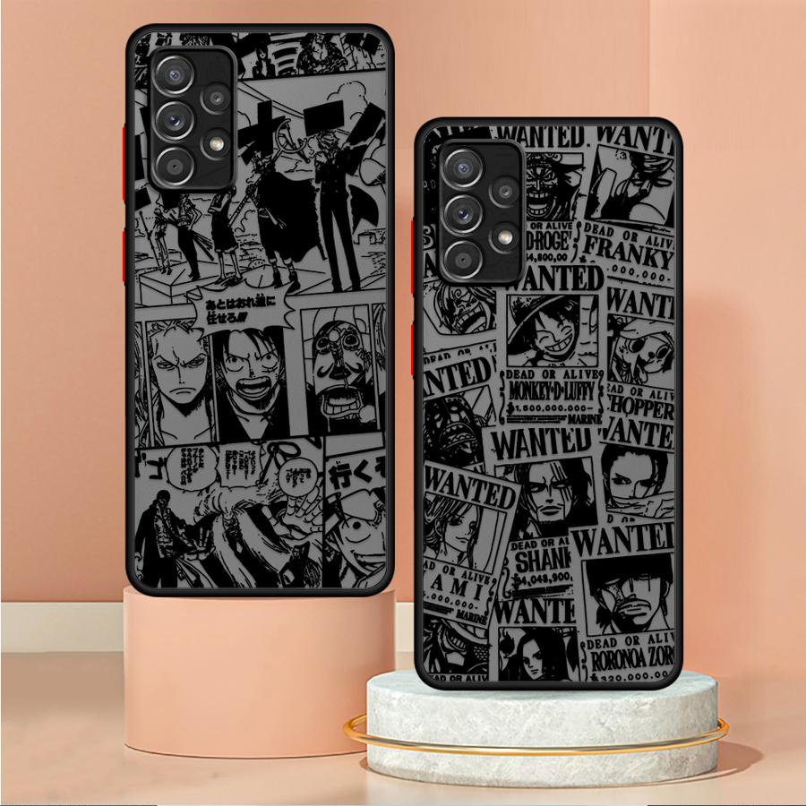 Ones Pieces Anime Case for Samsung Galaxy A54 A53 A73 A33 A52S A72 A17 A52 A35 A56 A55 A34 A36 A14 A23 A16 A15 Phone Cover