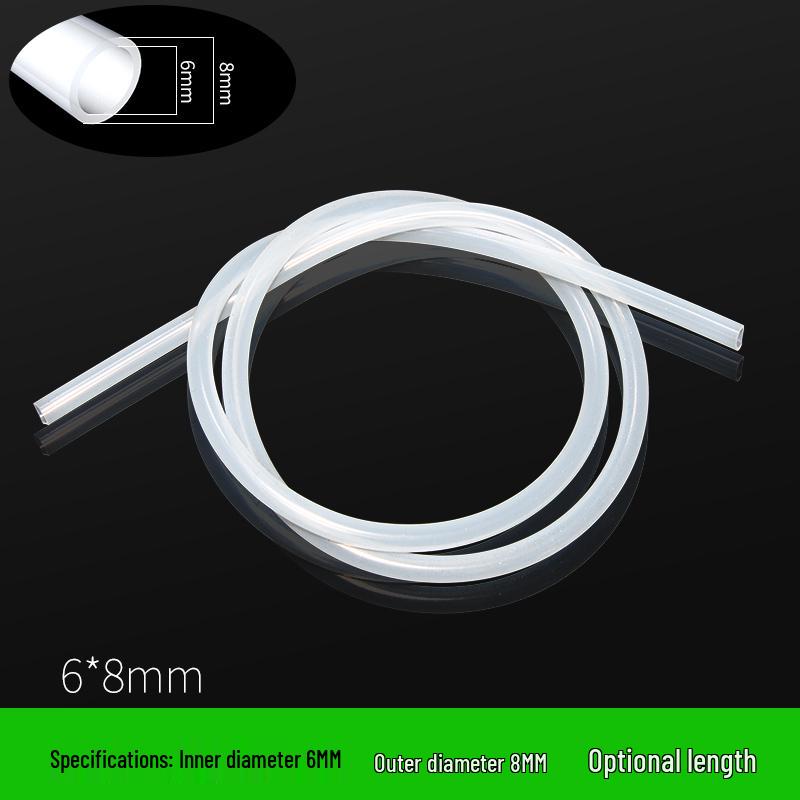 Tea Set Accessories: Food-Grade Silicone Water Inlet & Filler Hose (Semi-Transparent) 6x8MM Inlet Pipe 0.5m Food-Grade Silicone по умолчанию