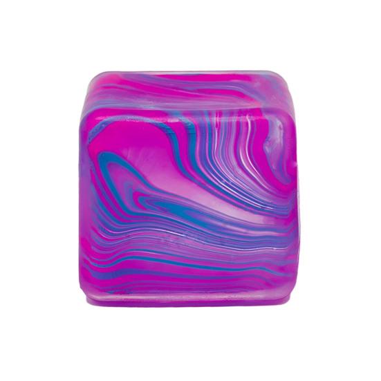 Flow Texture Stress Cube Toy Anxiety Relief Cube Squeeze Sensory Toy Slow Rebound Home Office Relaxation TPR Decompression Stress Ball