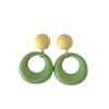 Hong Kong Retro Oval Acrylic Geometric Earrings with S925 Silver Needle