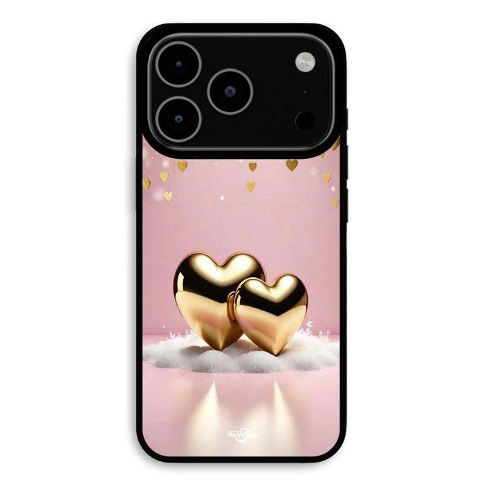 Coque Pour iPhone 17 Pro Max coeur dorée brillant Maniacase