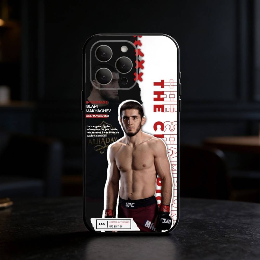 P4P Islam M-Makhachev Phone Case For iPhone 17,16,15,14,13,12,11 Plus,Pro,Max,Mini Silicone black Soft Cover iPhone11PROMAX