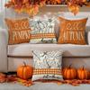 4Pcs Thanksgiving Pillow Cover, Autumn Harvest Decoration Pillow Cover, Maple Leaf Pumpkin Cushion Cover, Farmhouse Decoration
