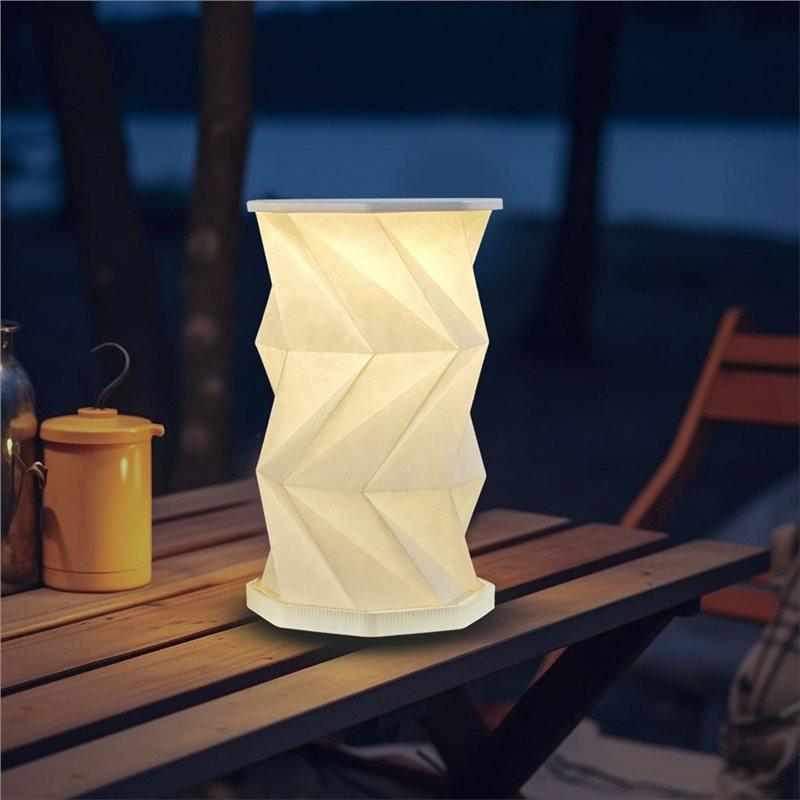 A34R Portable Folding Lamp Dimmable Paper Lantern Emergency Night Light For Camping Traveling Tent Home Bedroom Decor Table Ligh