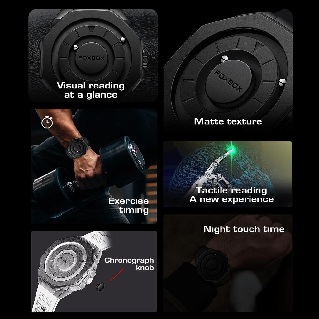 LIGE x FOXBOX Creative Men Watch Fashion Cool Magnetic Men's Quartz Watch