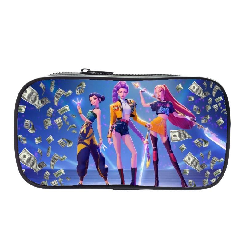 New Printed Witch Huntrix Kpop Student Pencil Bag Kpop Storage Stationery Bag Pencil Bag Men and Women