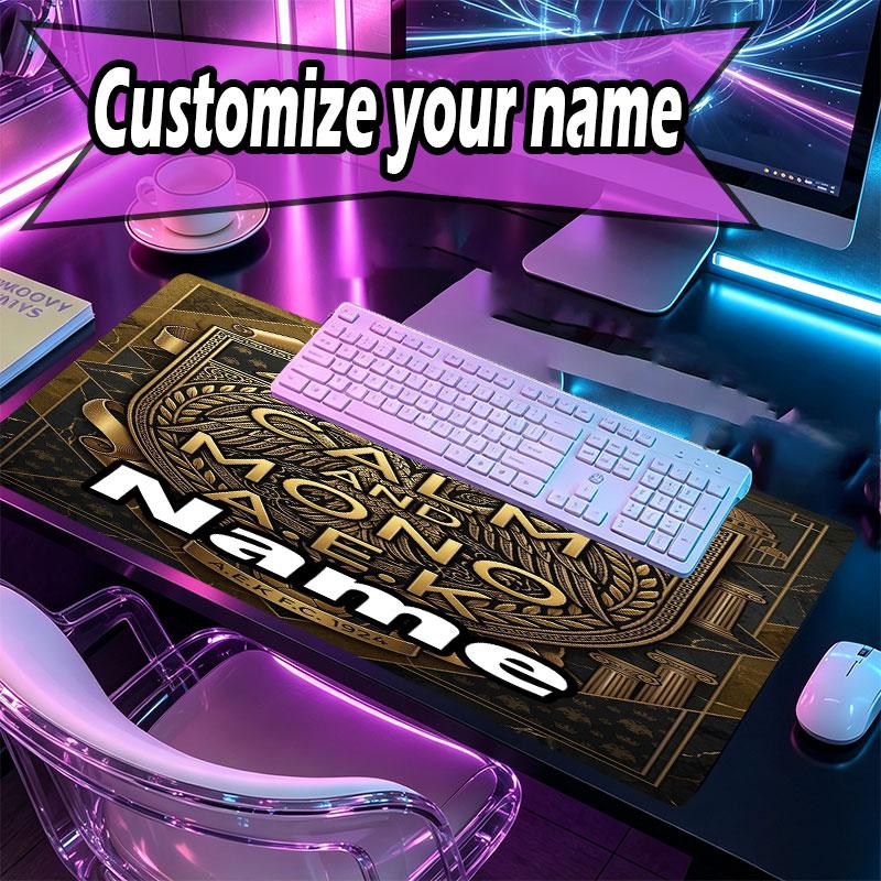 Custom Name Personalized AEK Athens FC Pattern Mousepad, Laptop PC Desk Mat, Decorative Desk Mat for Home Keyboard Pad Gift