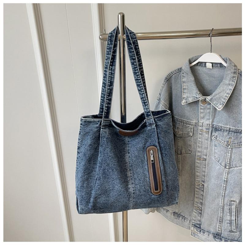 Casual Large-capacity Denim Tote Bag Versatile Shoulder Bag