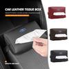 Universal Car Leather Tissue Box Vehicle Console Tissue Storage Bag For Ford Fiesta Ranger Mondeo Escape Ecosport Fusion