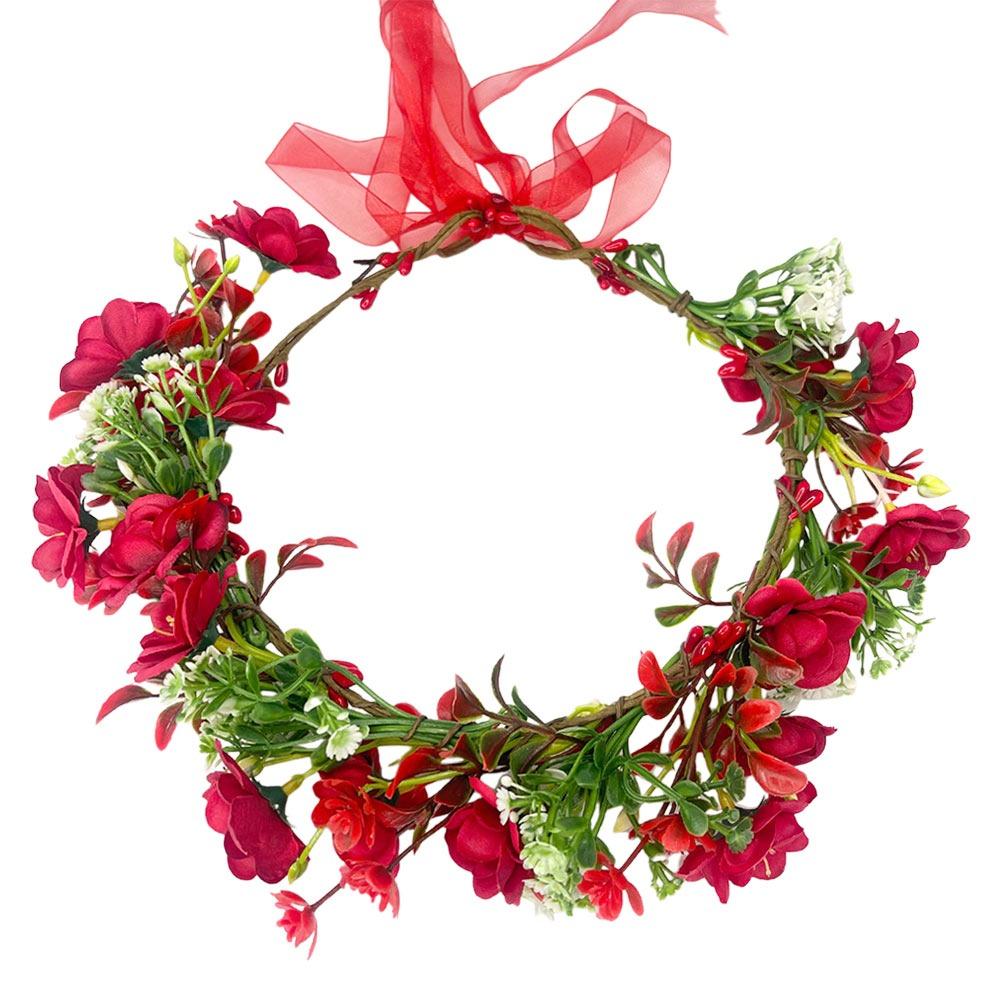 Forest Sunflower Wreath Fairy Hair Accessories Vintage Garland Headpiece  for Halloween Cosplay