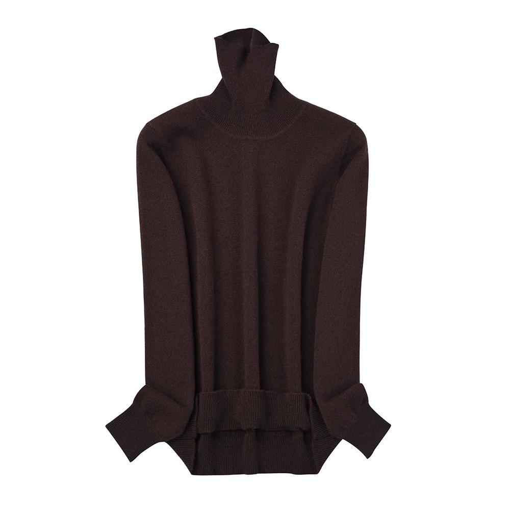 Dámský rolák kašmírový svetr Módní teplý svetr jednobarevný top