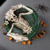 Creative Resin Skull Ashtray Ash Holder Storage Tray Desktop Decoration Ornament Festival Gift Halloween Spooky Skeleton Room Decor