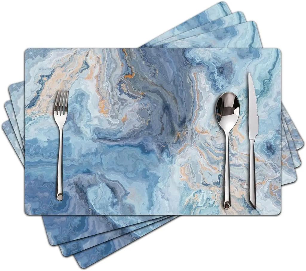 VIKAMA William Morris 'Strawberry Thief' Placemats Set of 4 Heat Resistant Washable Table Mats for Kitchen Dining Home Art Decor