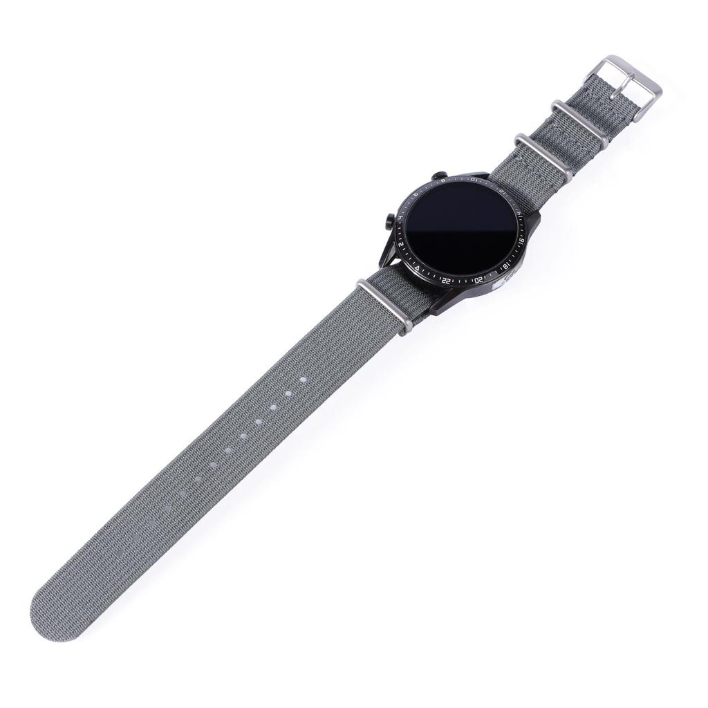 NATO One-Piece Nylon Canvas Watch Strap - Fine Woven Solid Color, 18/20/22mm