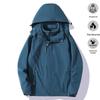 Couples' 3-in-1 Fleece-Lined, Windproof, Short-Sleeve Waterproof Jacket for Autumn/Winter Hiking & Workwear