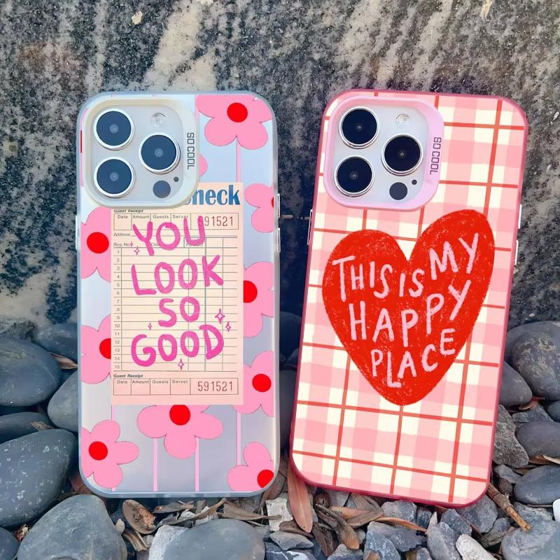 Creative Text You Look So Good Laser Phone Case For iPhone 13 12 11 14 Pro Max Mini 17 16 15 Pro Max Plus Shockproof Back Covers