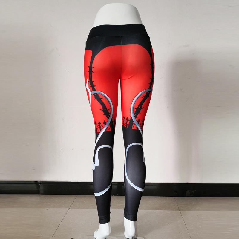 Women's Color Block Print Fitness Pants - Versatile for Running, Dance, Yoga, and Sports