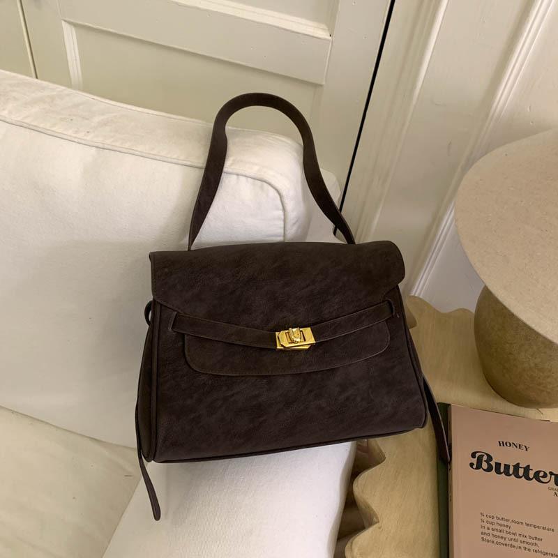 IELGY Ladies Underarm Bag Large Capacity Retro Briefcase Casual Shoulder